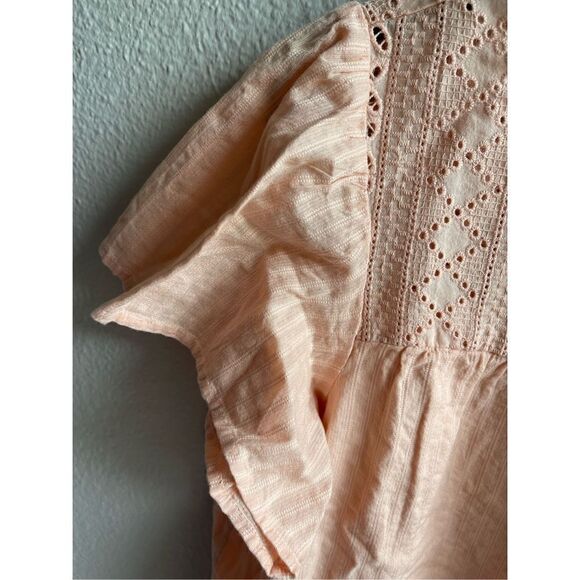 ❤️Ella Moss Flutter Sleeve Boho Top - Picture 4 of 6